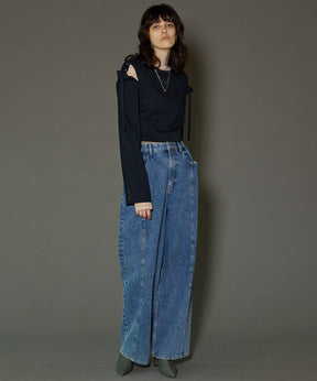 2way Waist Denim Pants