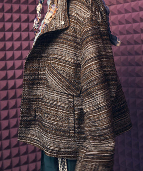 Mall Tweed Jacquard Dress-Over Short Mods Coat