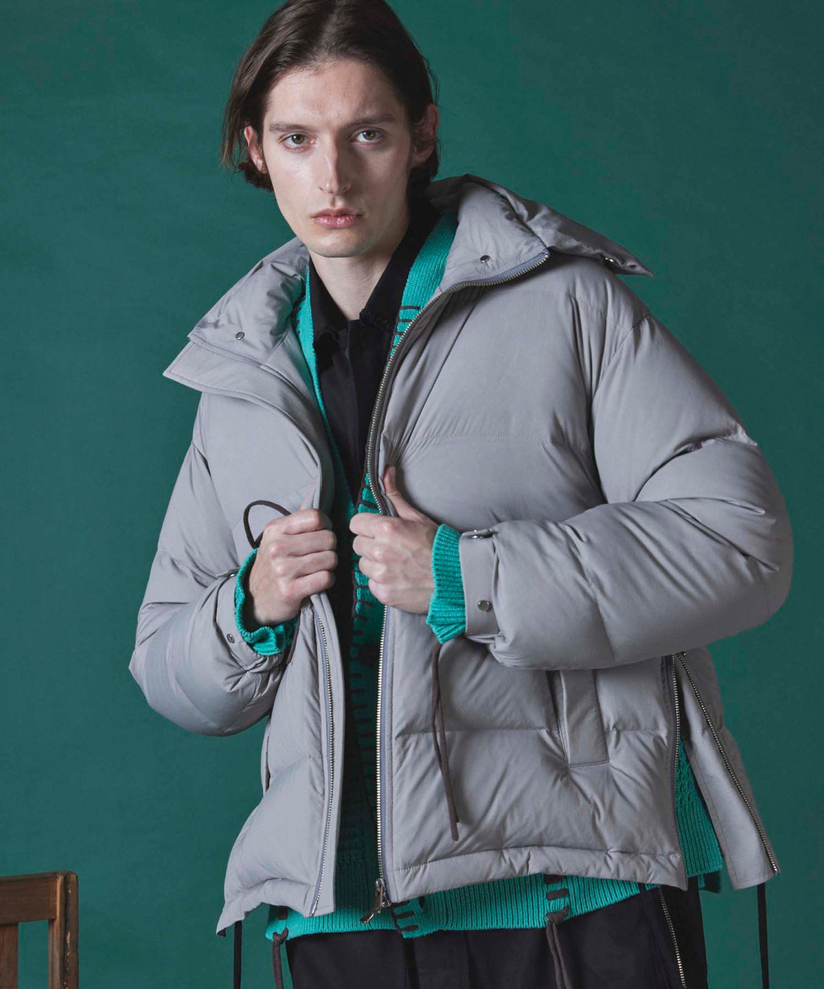 Stretch Nylon Prime-Over Down Jacket