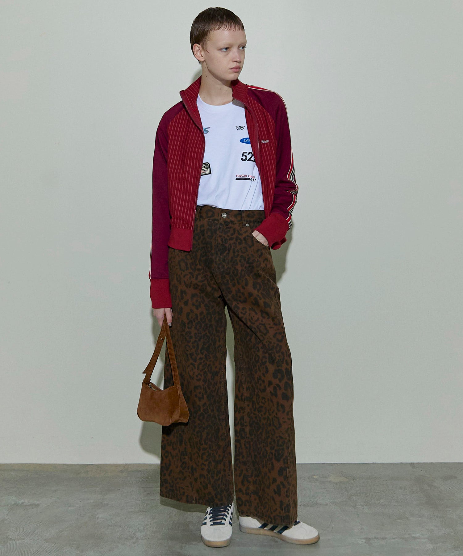 Leopard Wide Straight Pants