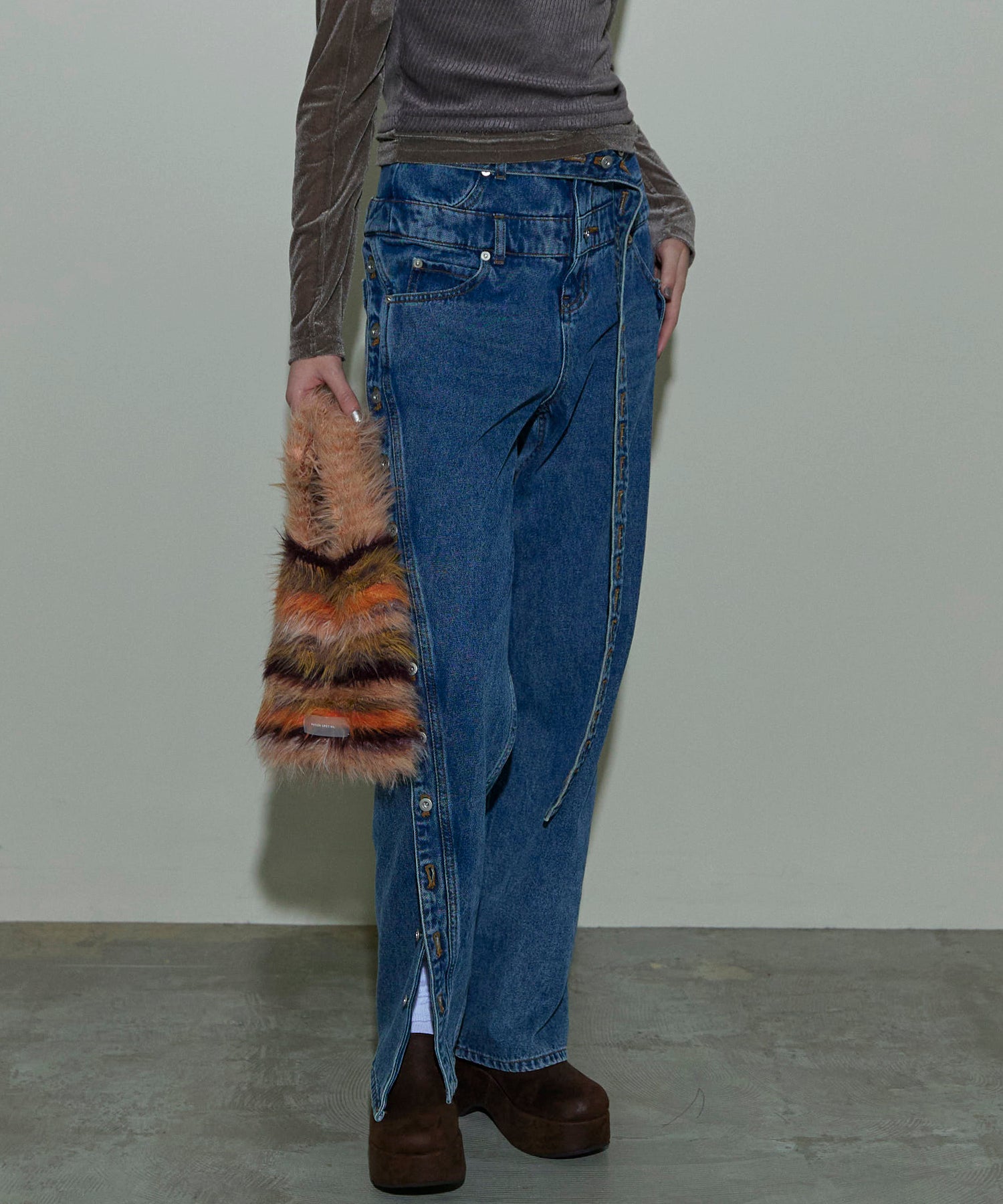 Double Waist Twisted Denim