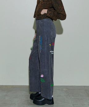 【PRE-ORDER】Corduroy Early Romance Graphic Pants