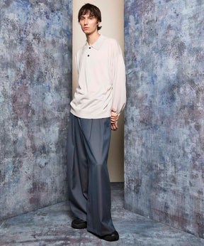 4 Colors Chambray Washable Wool Baggy Wide Pants