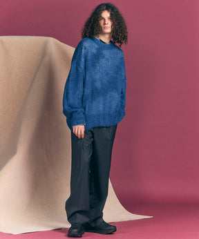 Prime-Over  Sheer Mohair Wool Knit Pullover