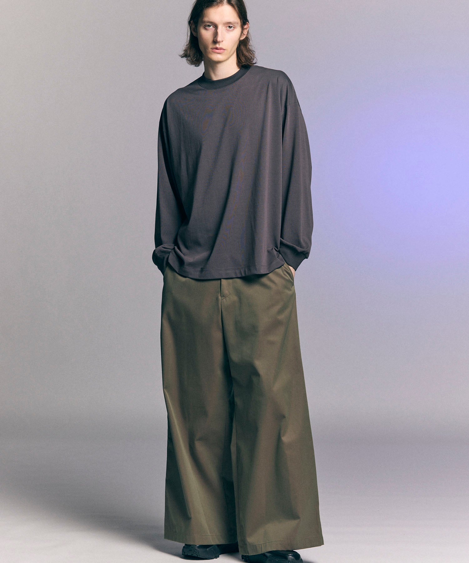 120/2/2 Suvin Cotton Gabardine Buggy Wide Pants