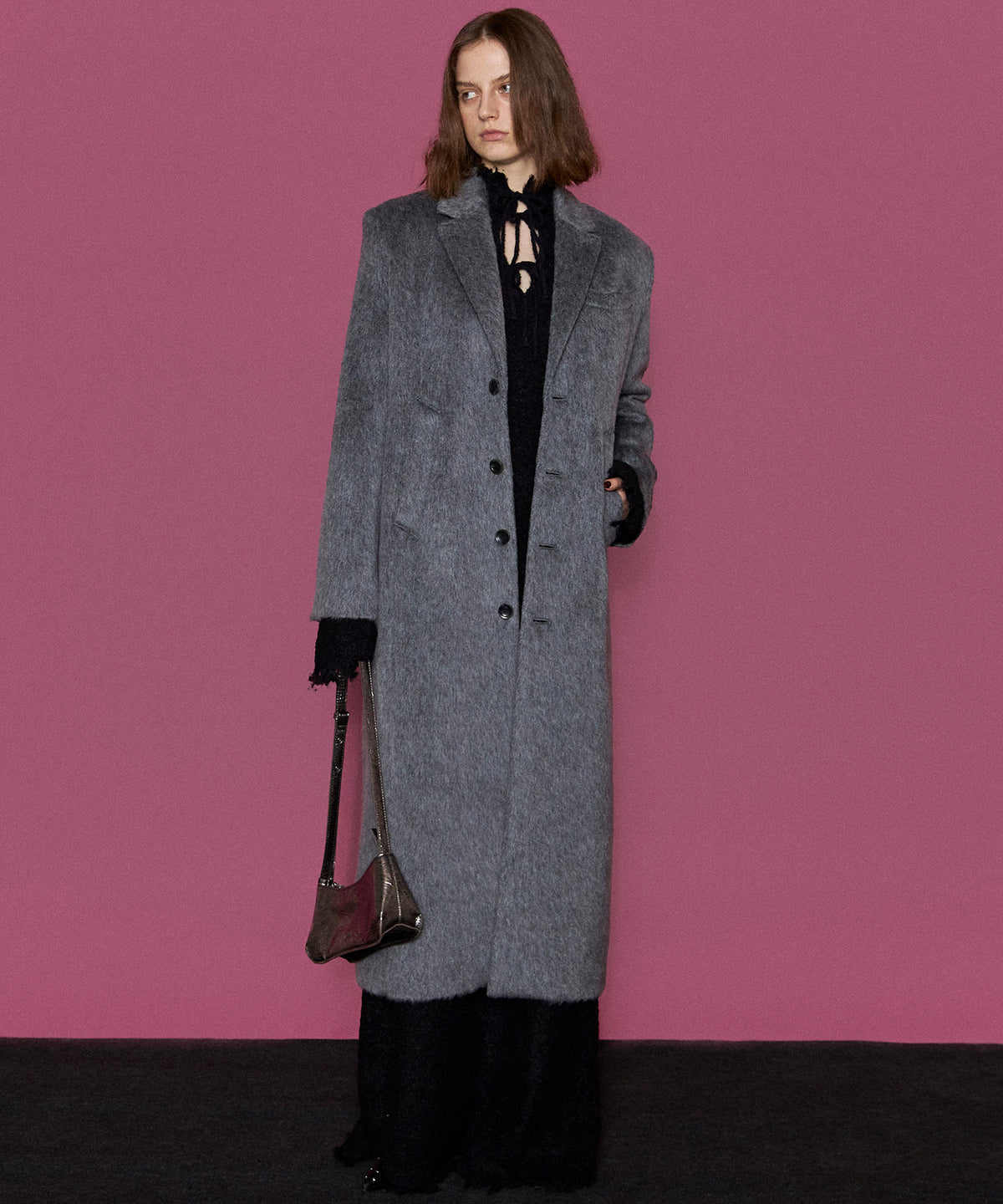 【24WINTER PRE-ORDER】Mohair Shaggy Long Coat