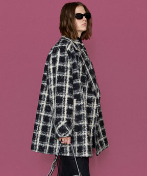 【24WINTER PRE-ORDER】Checkered Over Silhouette Middle Coat