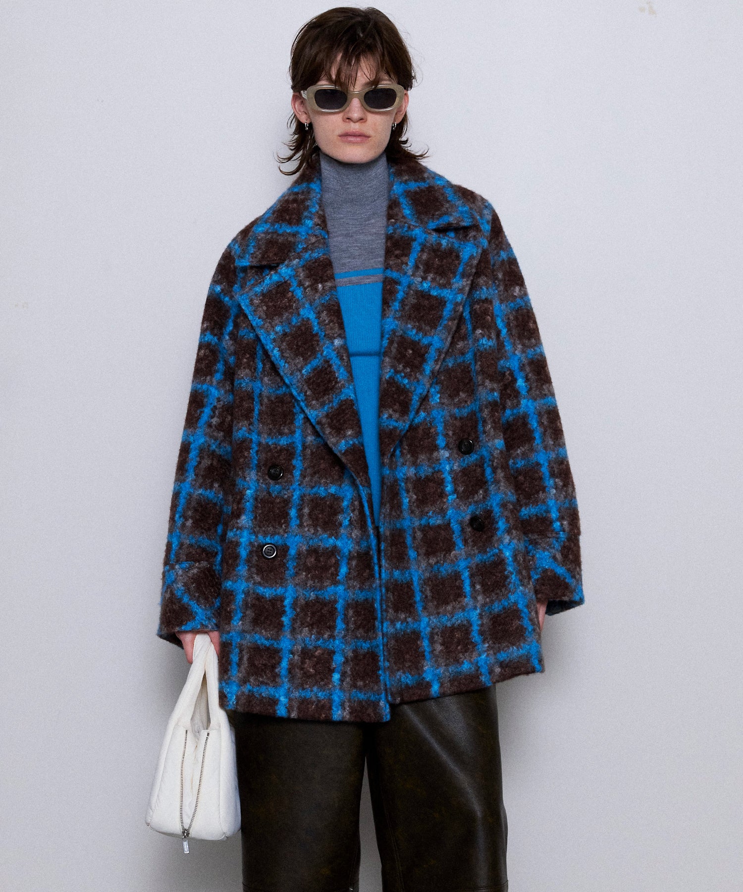 【24WINTER PRE-ORDER】Checkered Over Silhouette Middle Coat