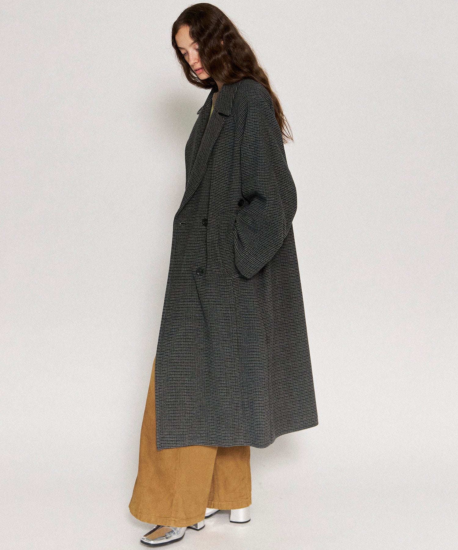 【24WINTER PRE-ORDER】Gun Club Plaid Long Coat