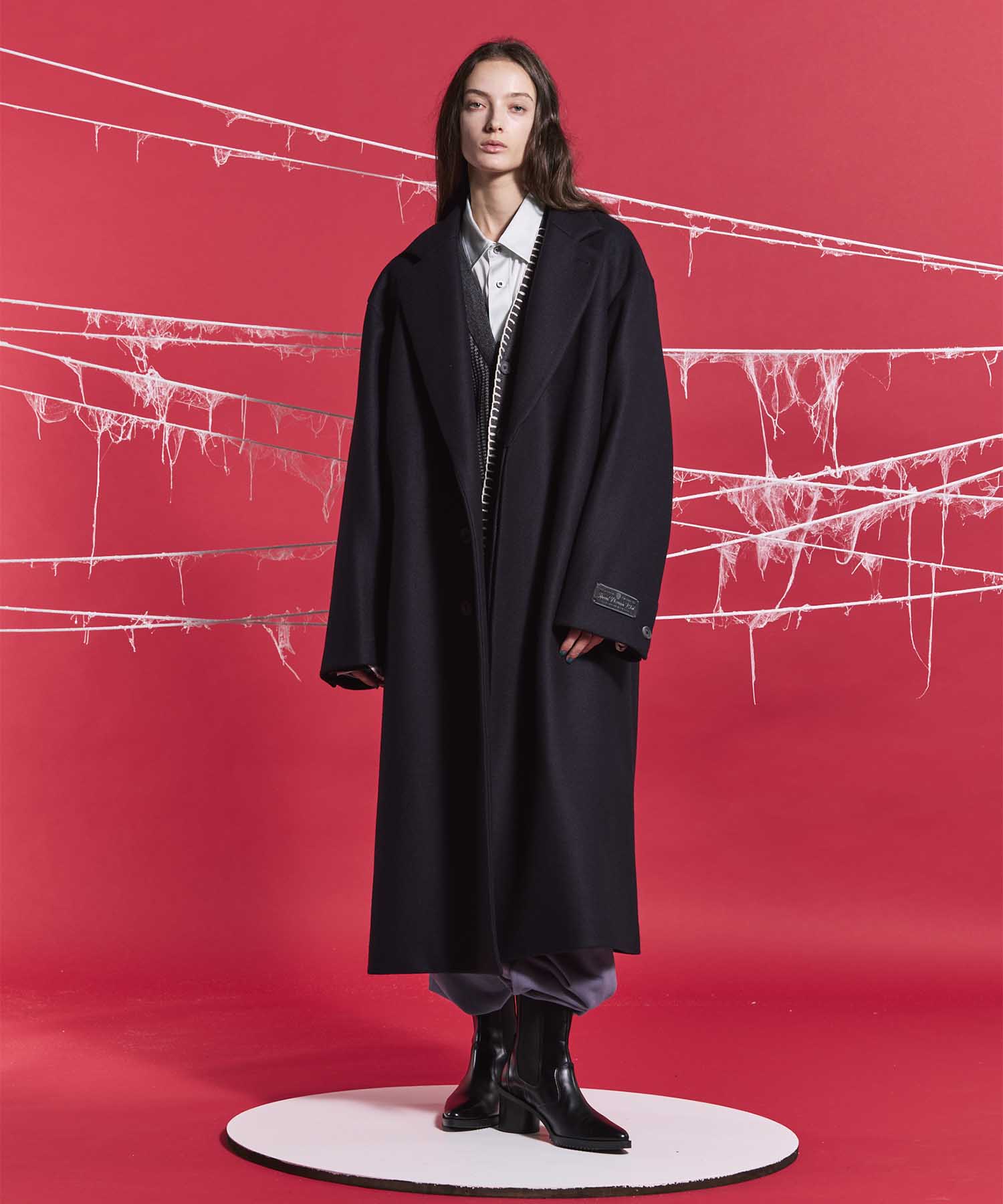 【24AW PRE-ORDER】Super140s Prime-Over Melton Chesterfield Coat