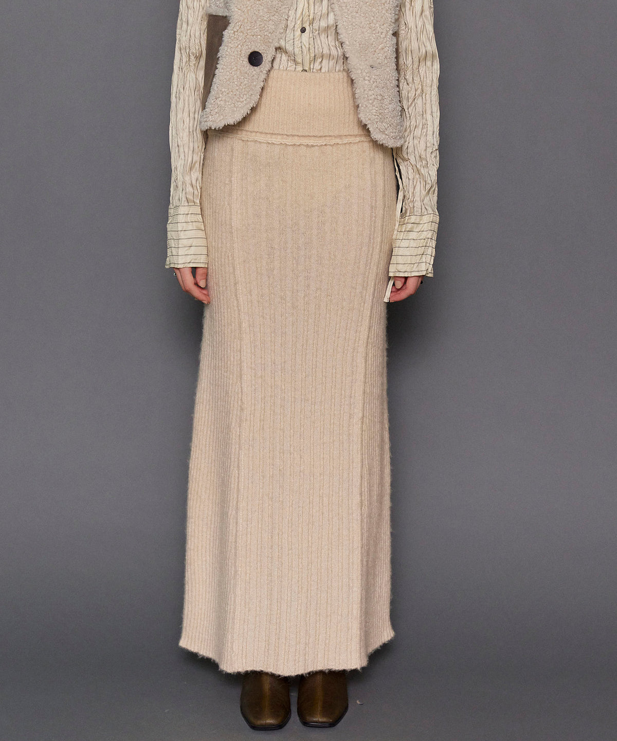 【24WINTER PRE-ORDER】Knit Maxi Length Skirt