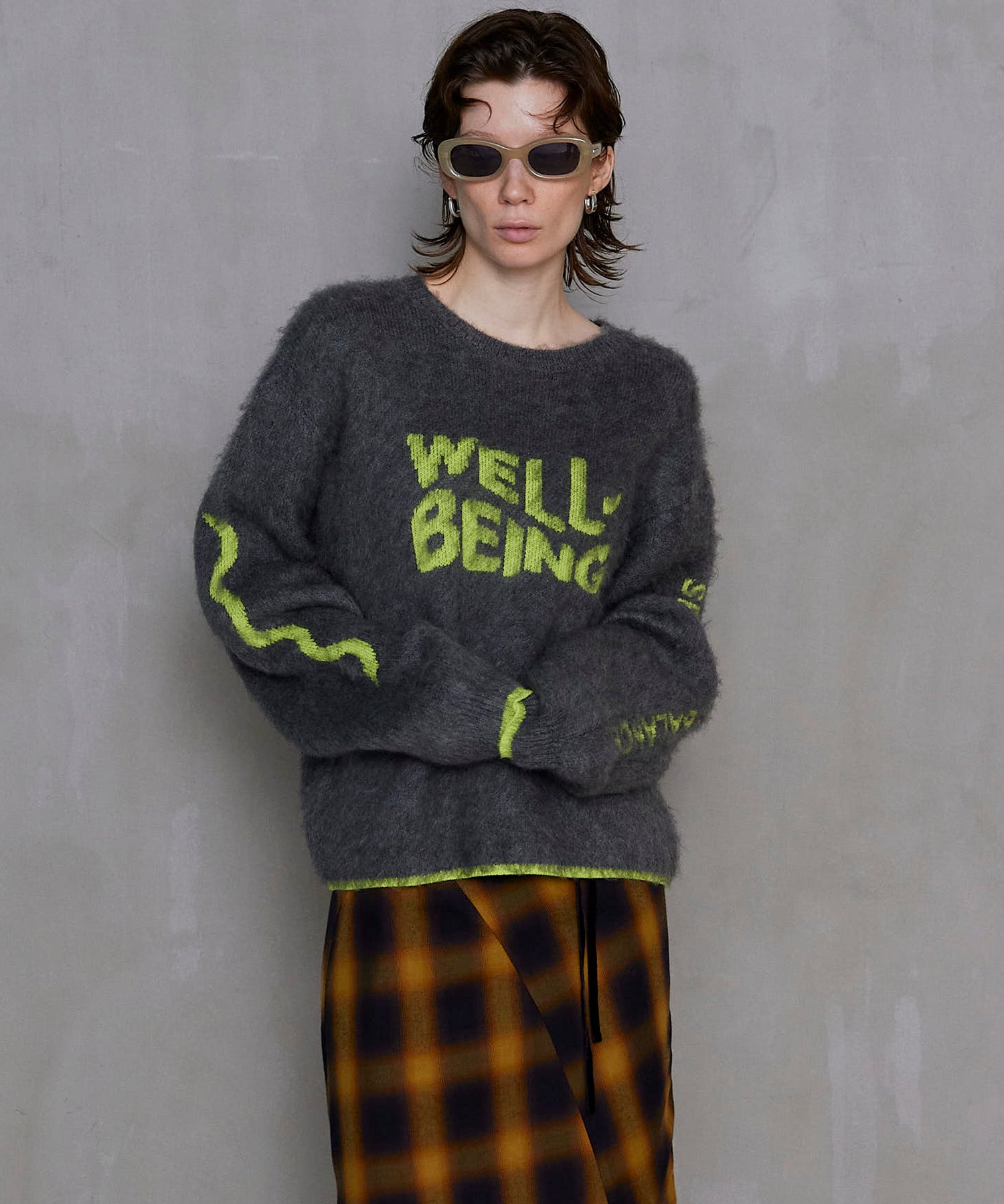 【PRE-ORDER】WELLBEING Logo Jacquard Knit Sweater