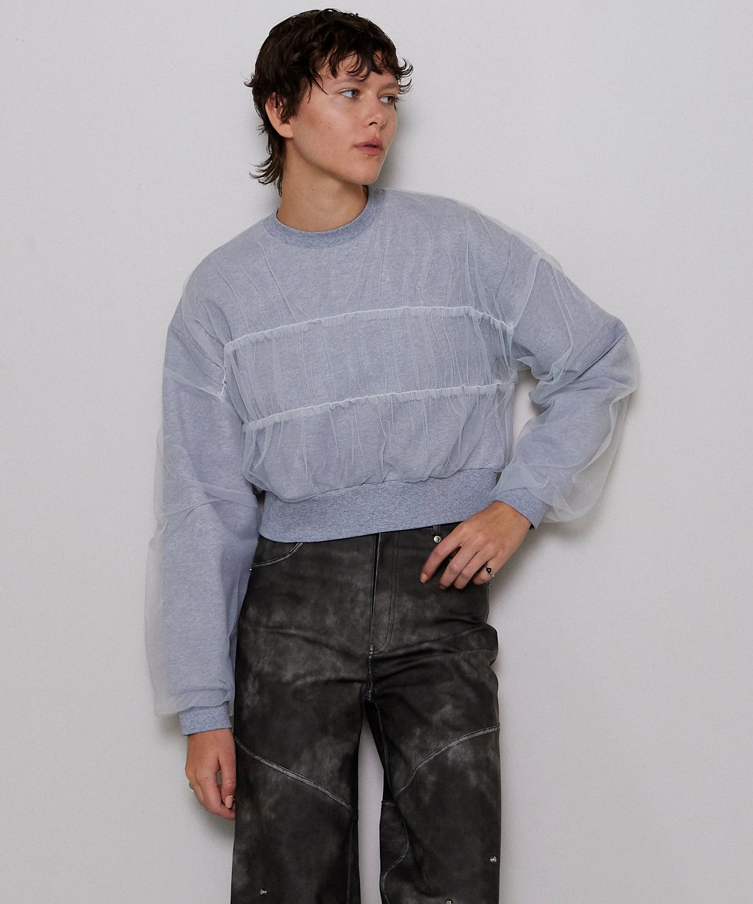 【PRE-ORDER】Tulle Layered Sweatshirt