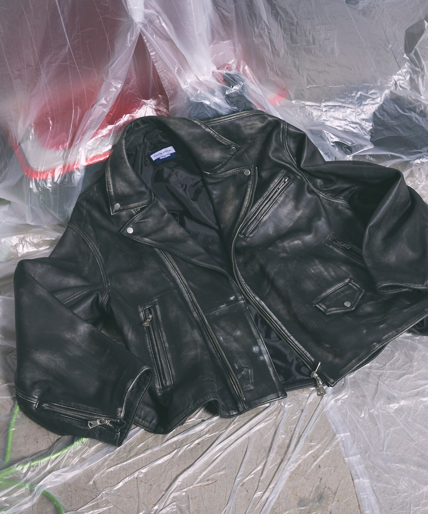 Sheep Leather Prime-Over Double Rider Jacket