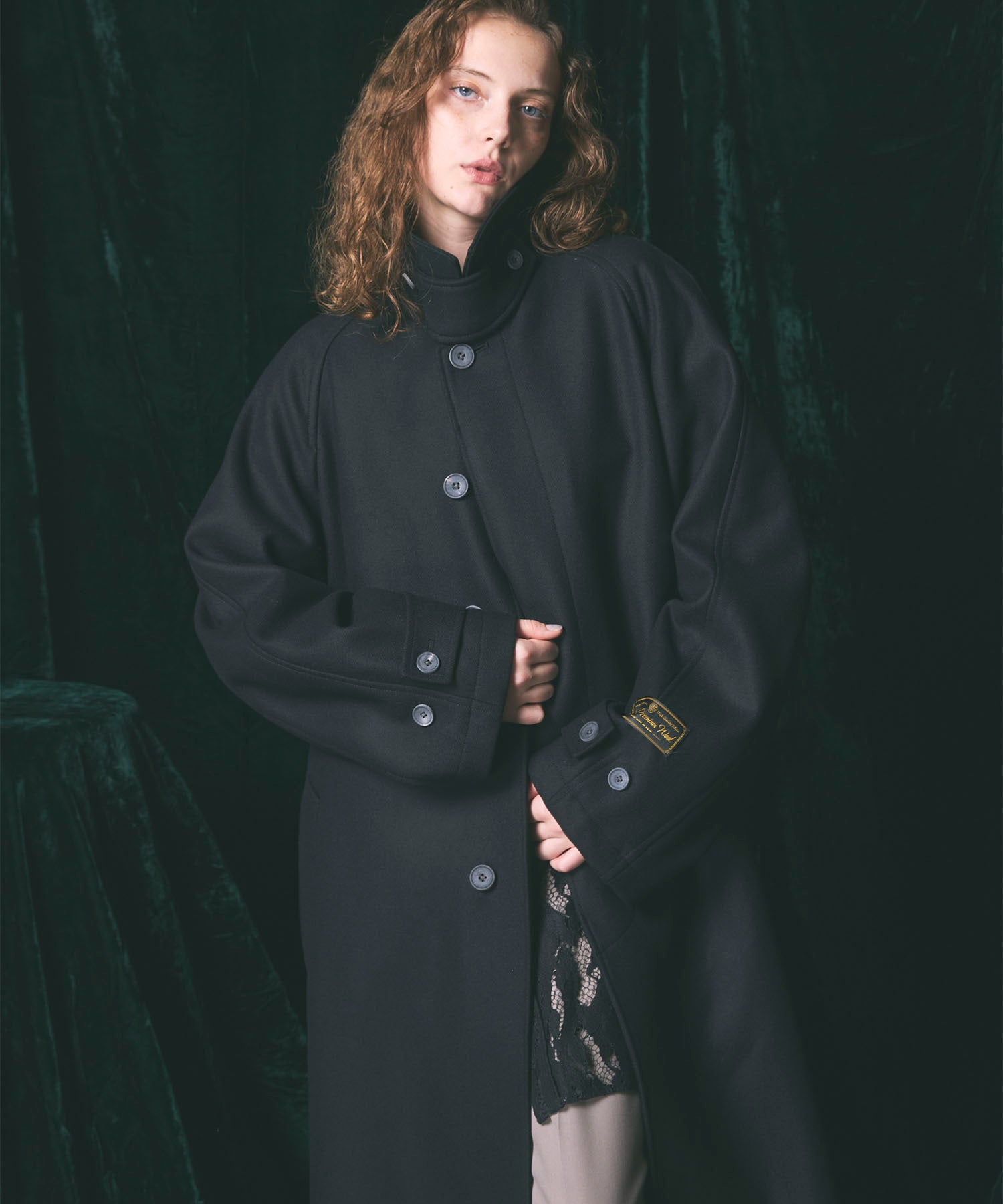 【24AW PRE-ORDER】Super170s Prime-Over Melton Balmachan Coat