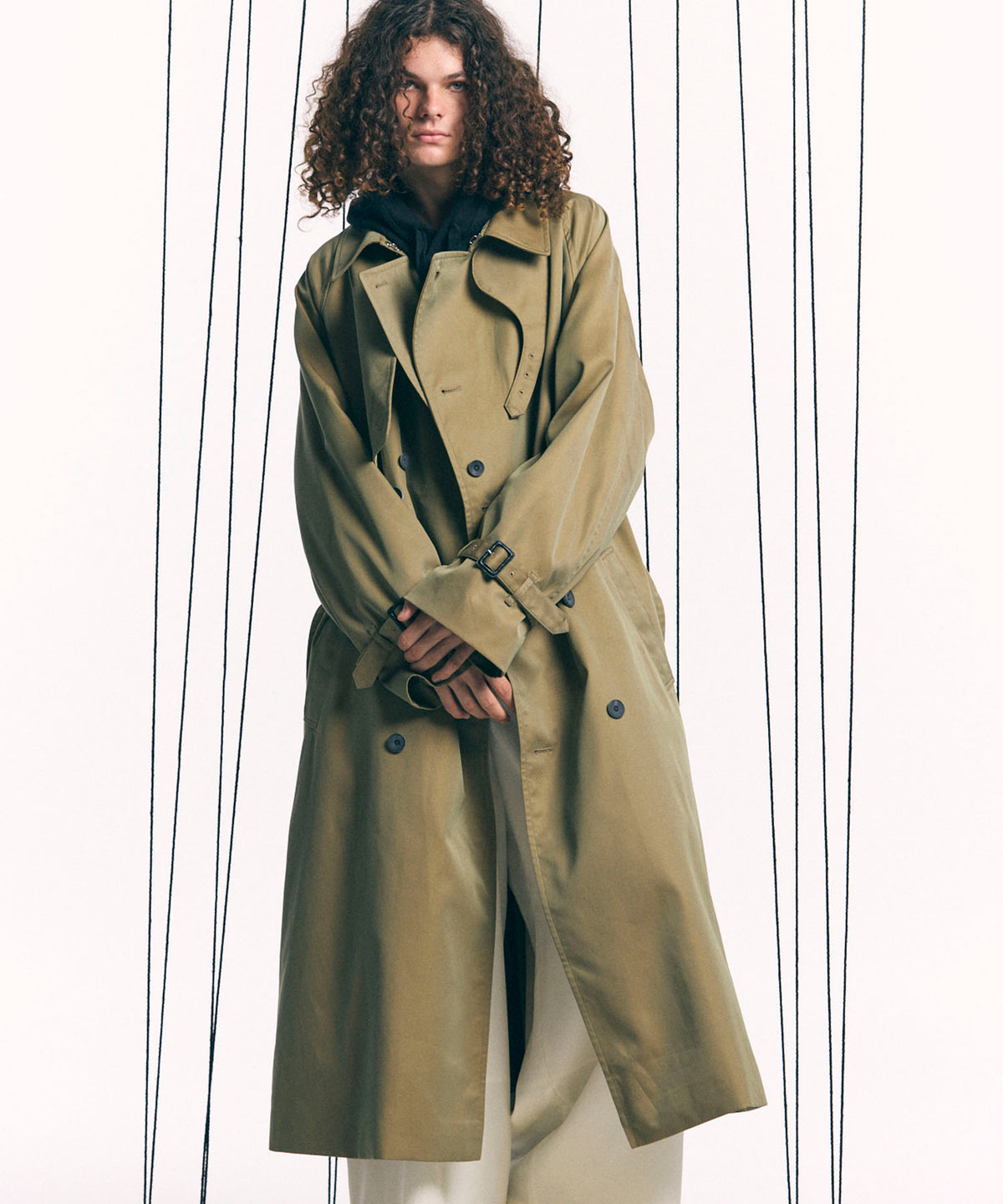 120/2/2 Suvin Cotton Gabardine Prime-Over Trench Coat