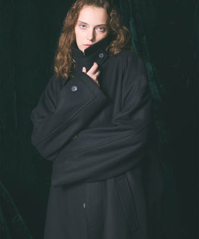 【24AW PRE-ORDER】Super170s Prime-Over Melton Balmachan Coat