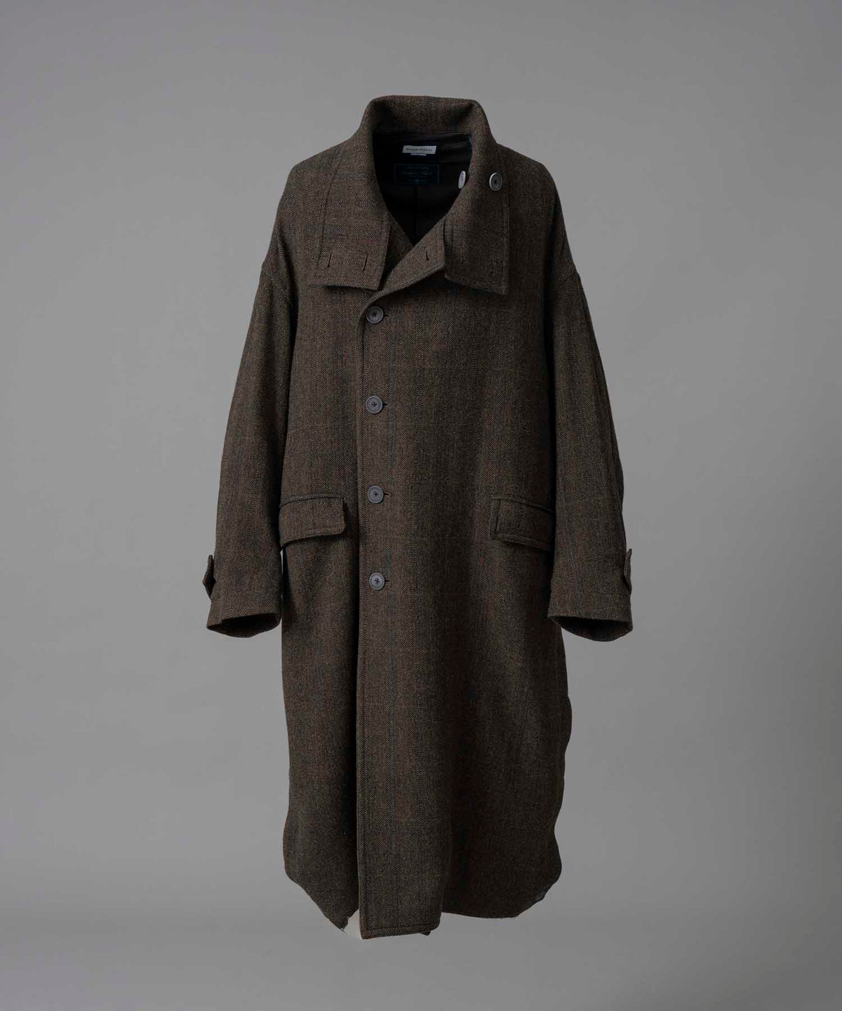 【Italian Dead Stock Fabric】Prime-Over Stand Collar Coat