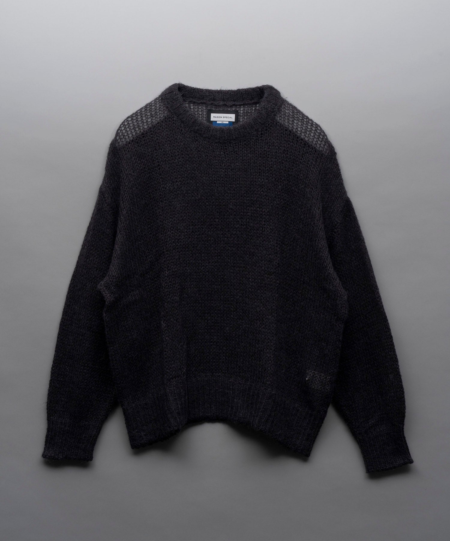 Prime-Over  Sheer Mohair Wool Knit Pullover