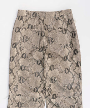 Vegan Leather Python Cut Off Pants