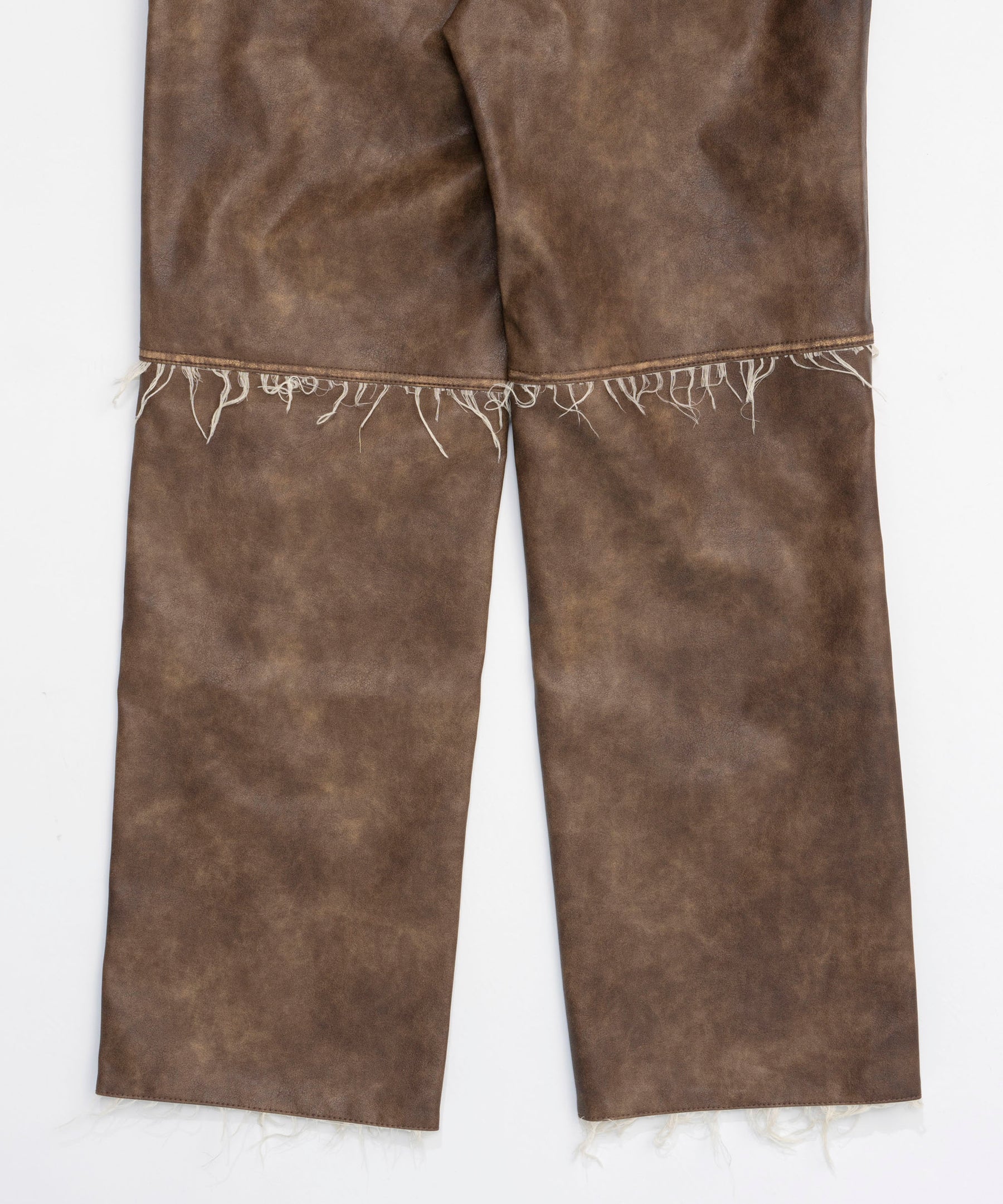 Vegan Leather Cut Off Pants