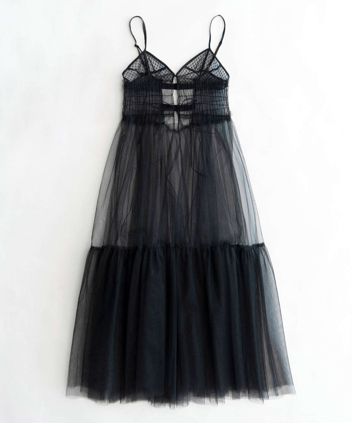 Tulle Shirring Gathered Dress