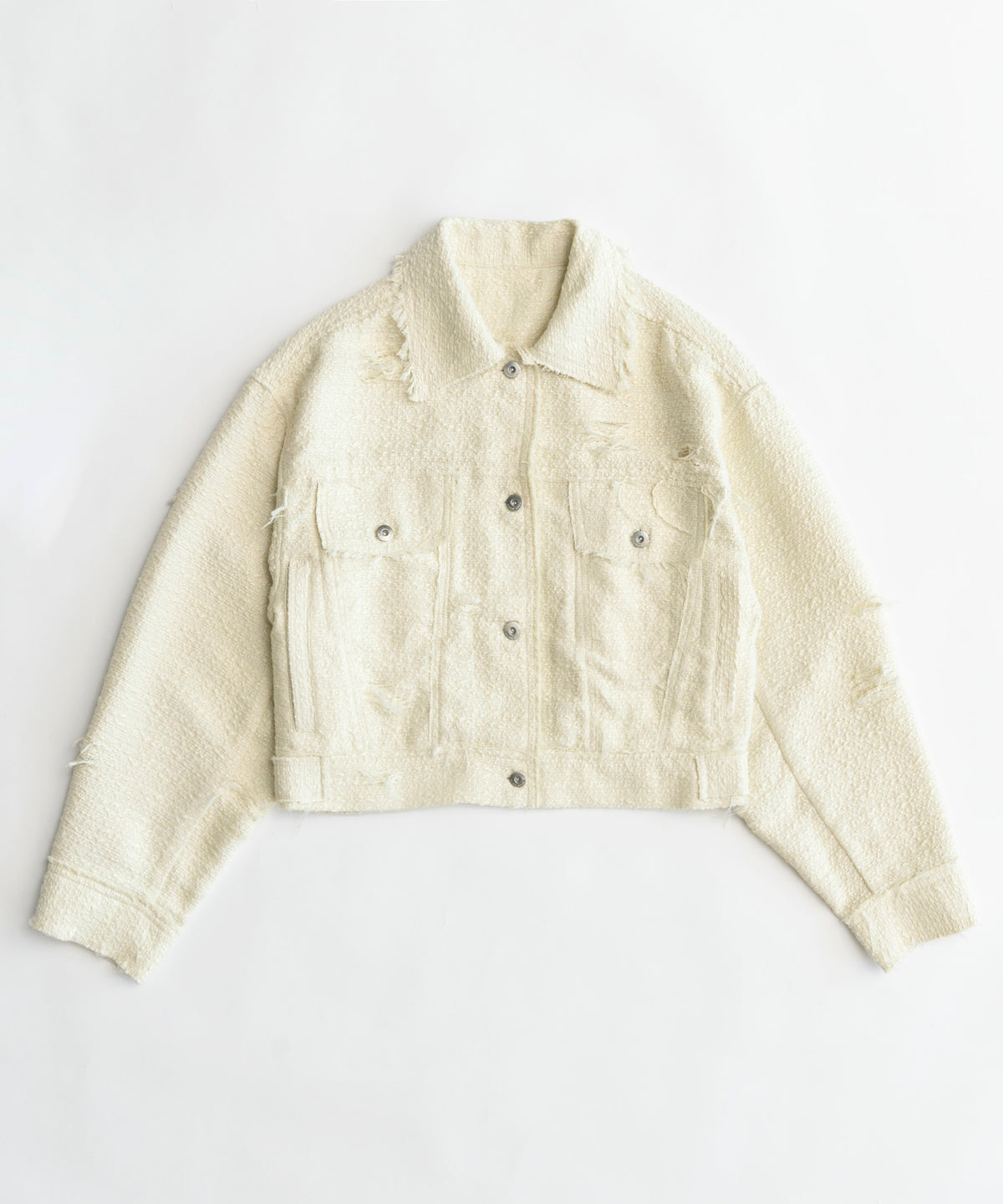 【SALE】Tweed Distressed Jacket