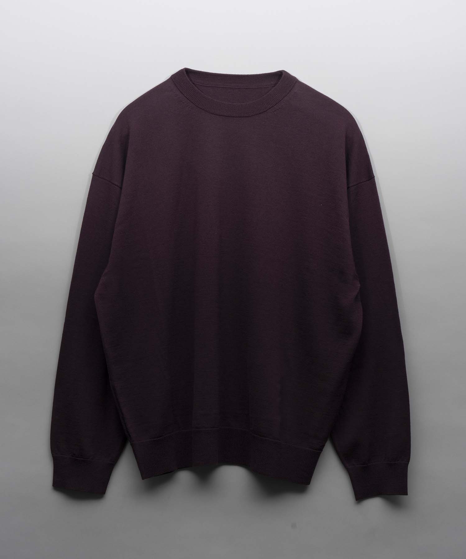 Super120s High Gauge Prime-Over Crew Neck Knit Pullover