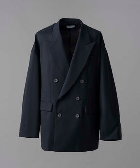 Wool Mix Prime-Over Peaked Lapel Double Tailored Jacket