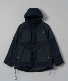 Tech Different Material Combination Eyelet Mountain Parka