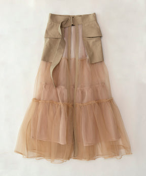 Tulle Tiered Belt Skirt