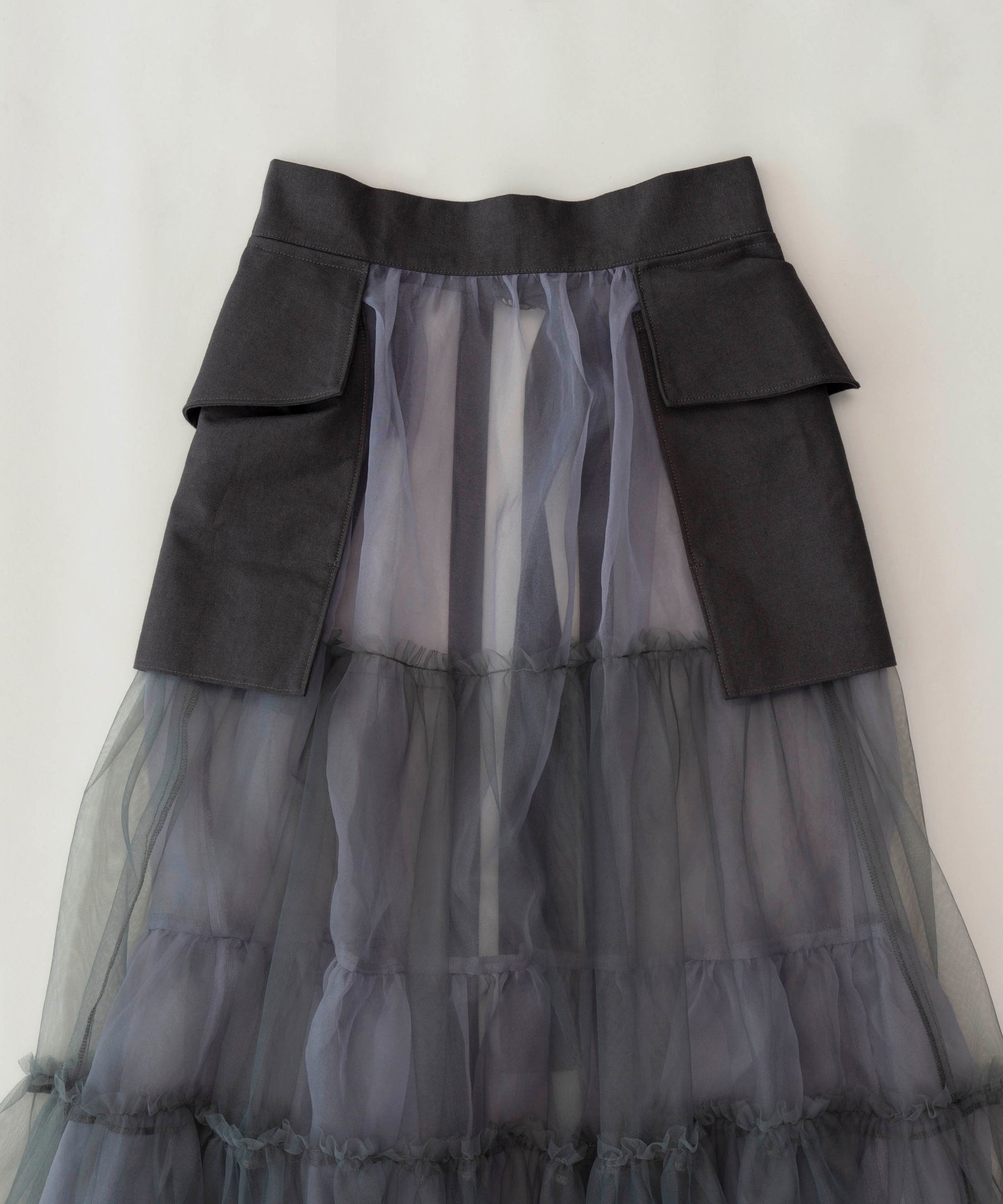 Tulle Tiered Belt Skirt