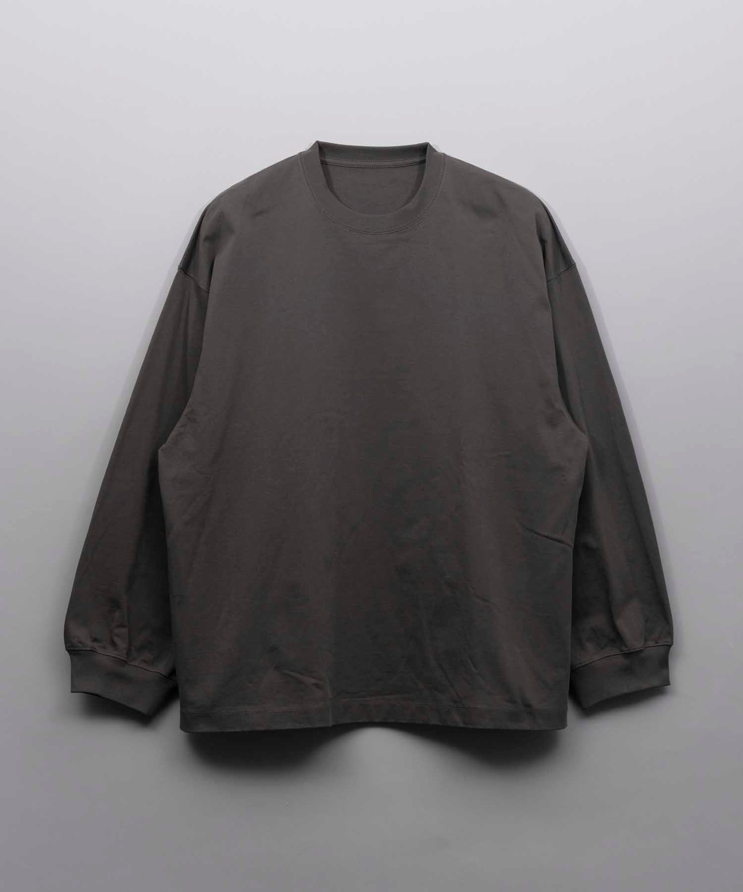 Heavy-Weight Cotton Prime-Over Crew Neck Long Sleeve T-Shirt