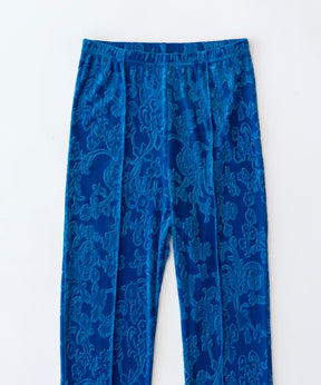 【SALE】Embossed Velor Stretch Flared Pants