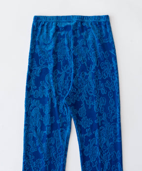 【SALE】Embossed Velor Stretch Flared Pants