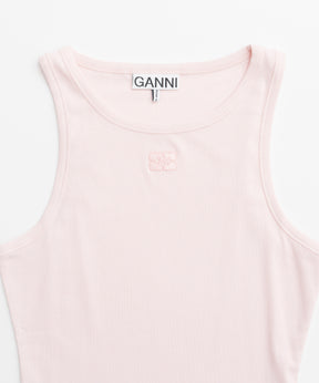 【GANNI】Soft Cotton Rib Tank Top