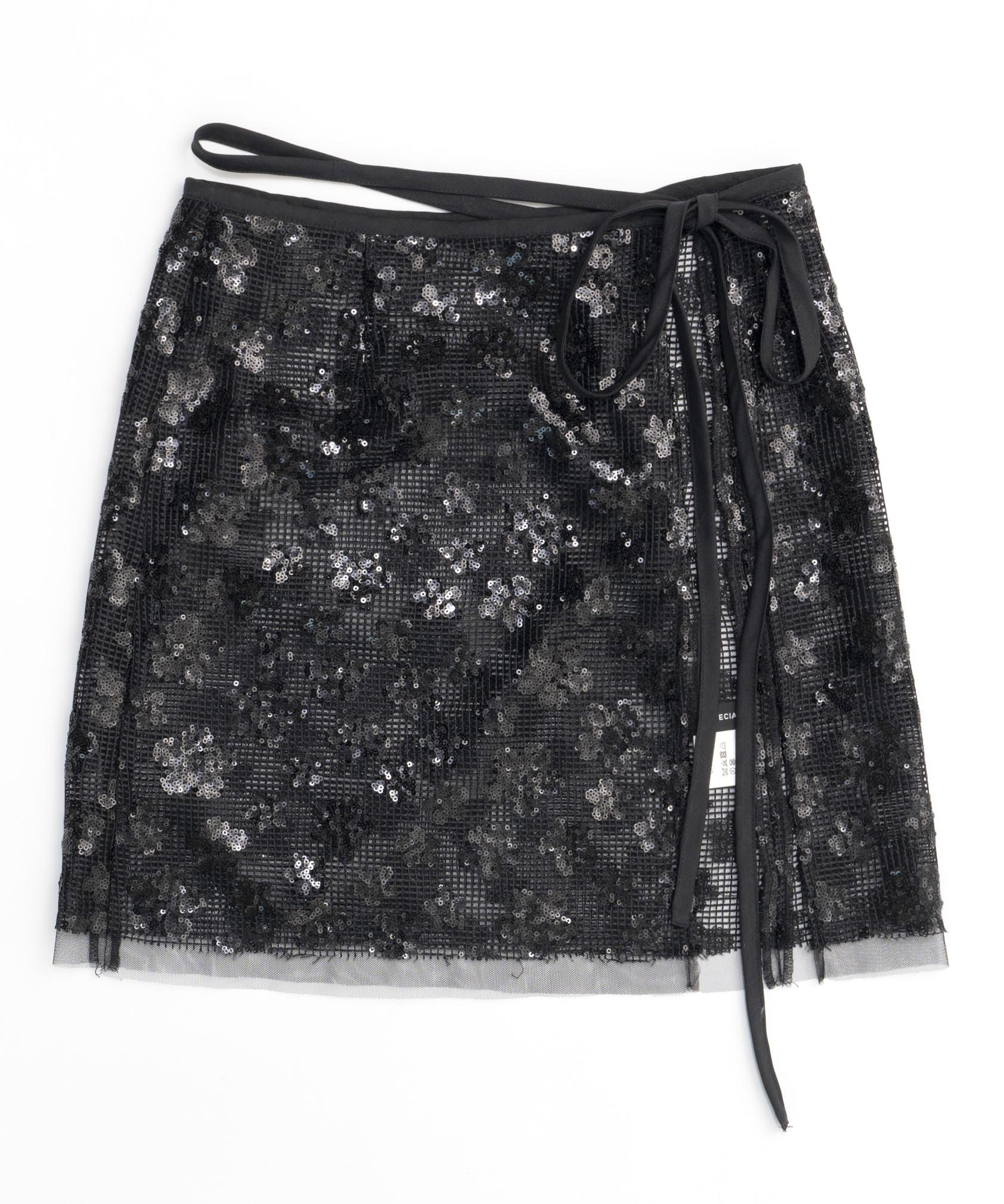 Glitter Flower Wrap Skirt