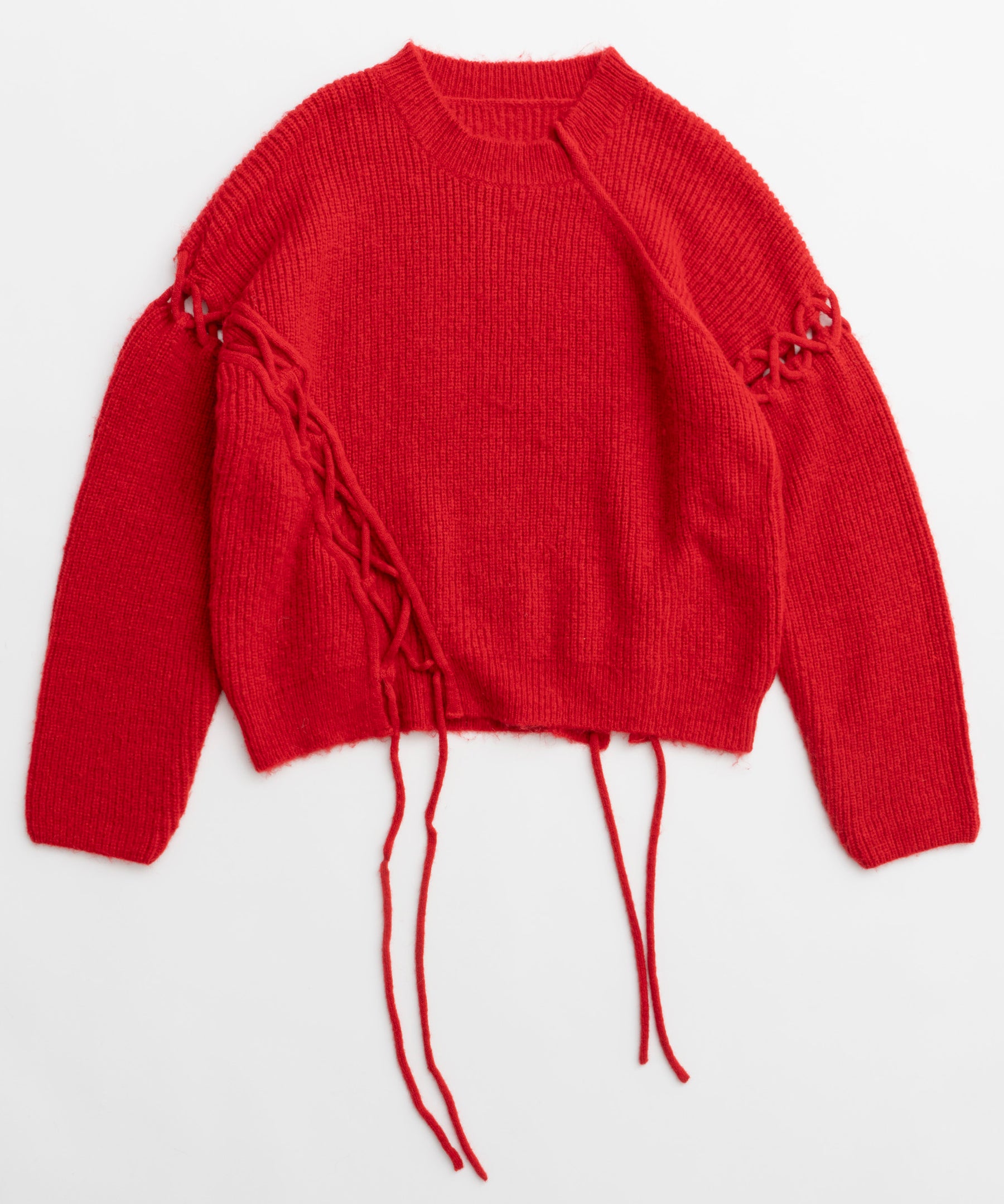 【24WINTER PRE-ORDER】Lace Up Knit Tops