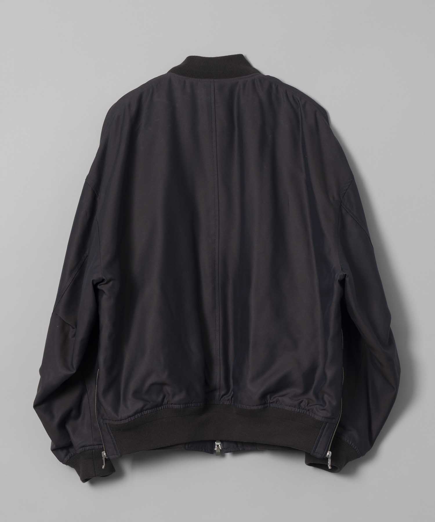 Lyocell Twill Chambray Prime-Over MA-1 Bomber Jacket