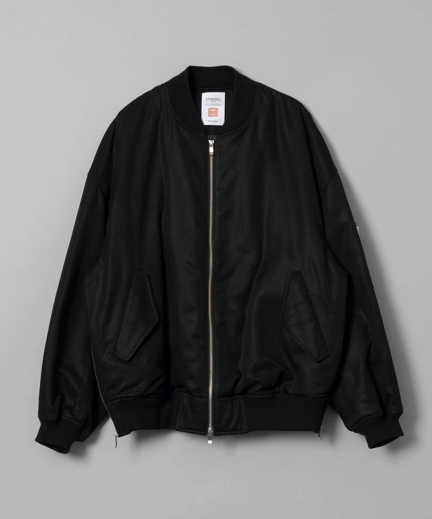 Lyocell Twill Chambray Prime-Over MA-1 Bomber Jacket