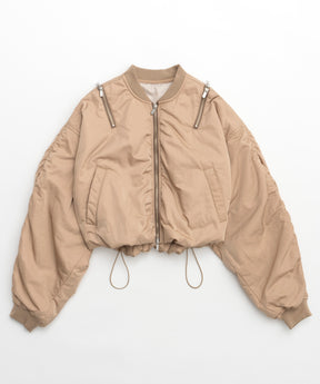 Shoulder Zip Nylon Blouson