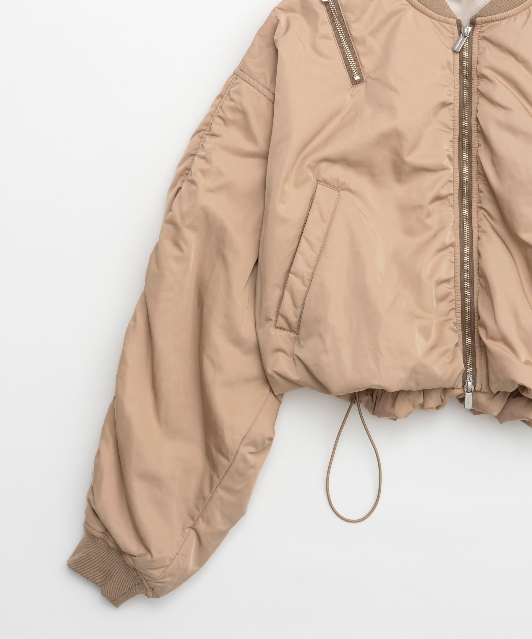 Shoulder Zip Nylon Blouson