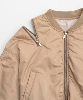 Shoulder Zip Nylon Blouson