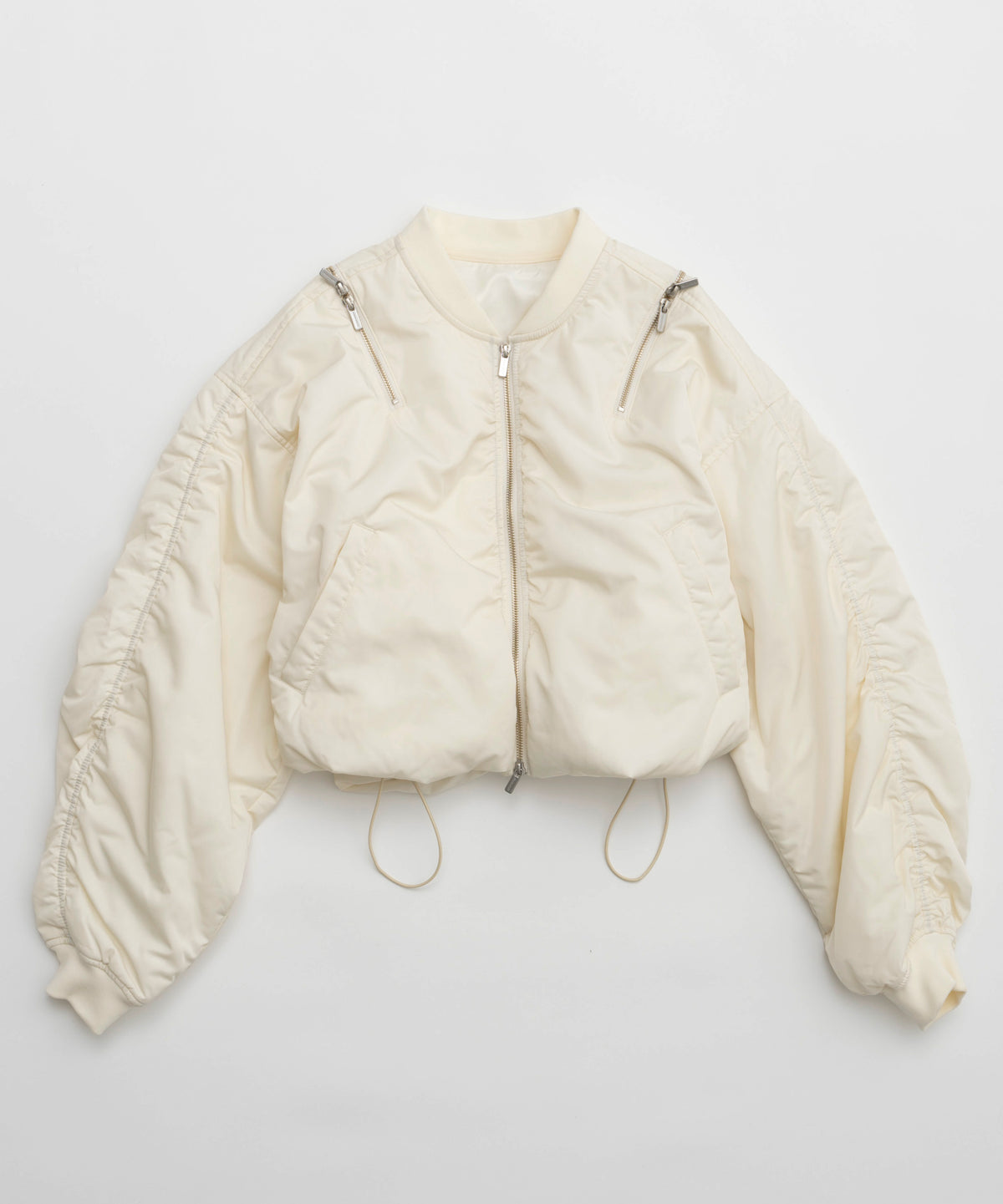 Shoulder Zip Nylon Blouson