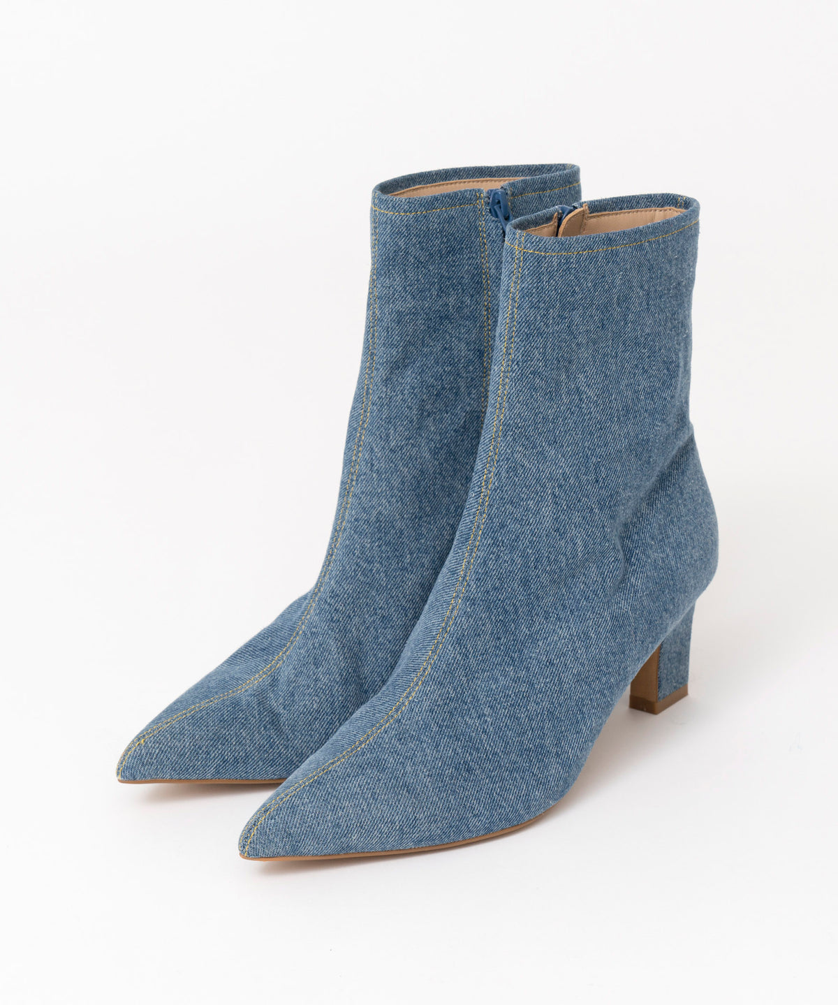 【SALE】Denim Pointed Short Boots