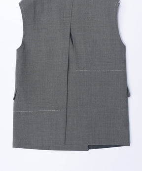 【SALE】Double Color Hand Stitched Gilet