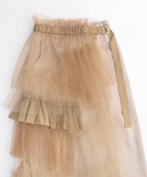 Raffle Tulle Layered Wrap Skirt