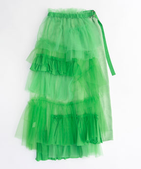 Raffle Tulle Layered Wrap Skirt