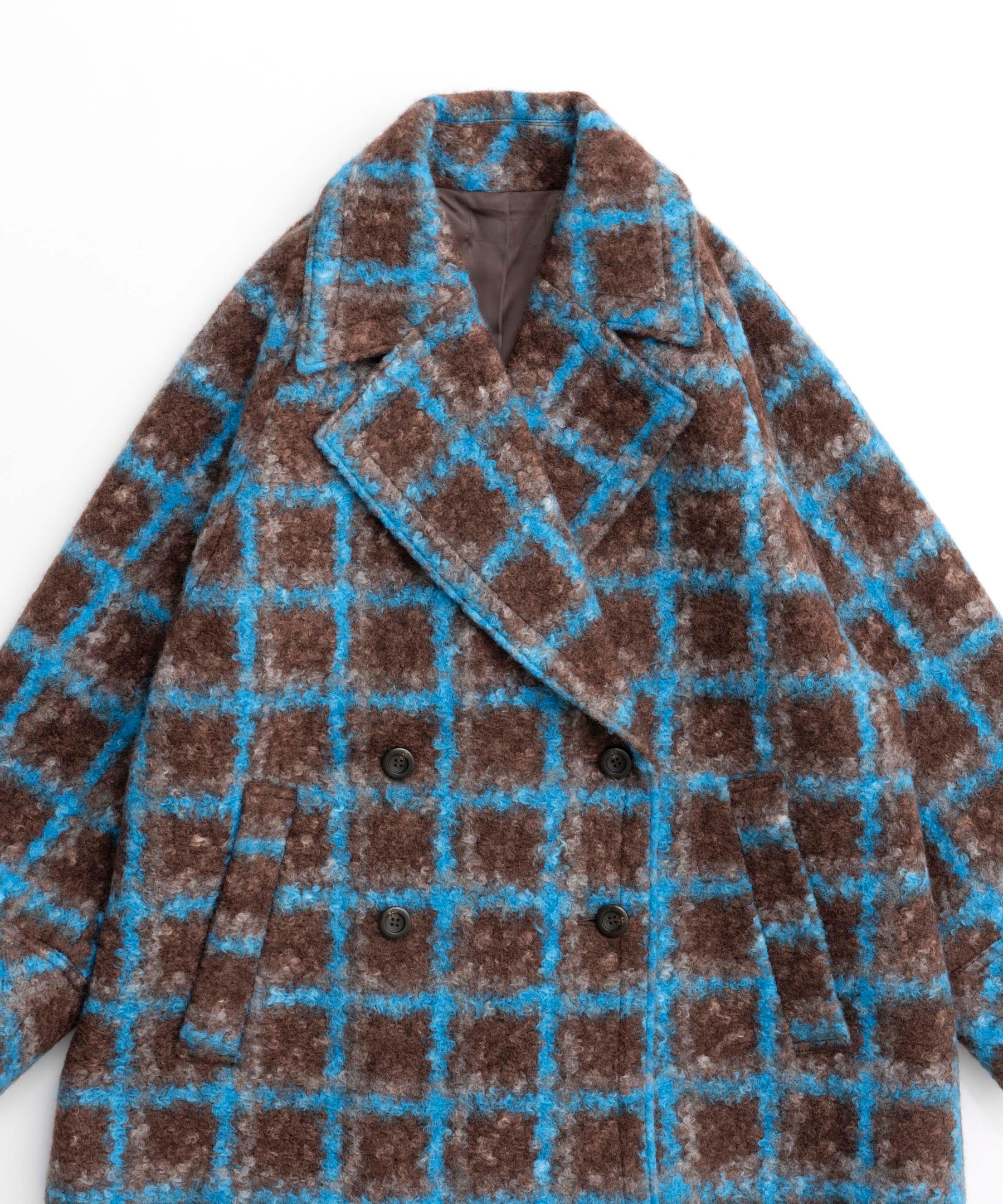 【24WINTER PRE-ORDER】Checkered Over Silhouette Middle Coat