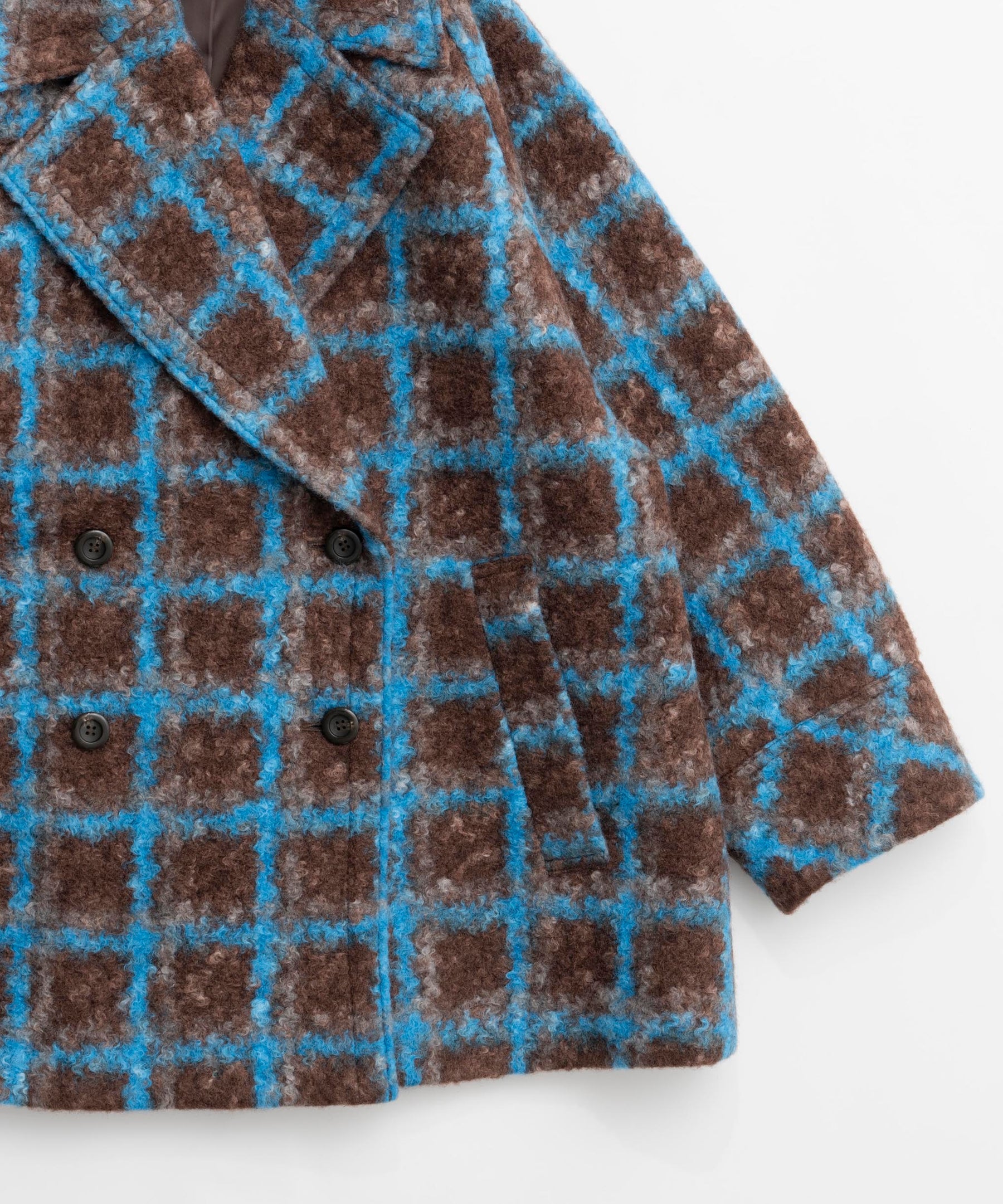 【24WINTER PRE-ORDER】Checkered Over Silhouette Middle Coat